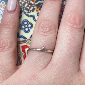 Skinny sterling silver ring - size 6.25 stackable, balance ring, skinny